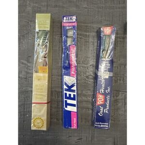 Vintage‎ Toothbrush Lot of 3 – TEK, Walgreens Dobson, POH – Sealed NOS USA